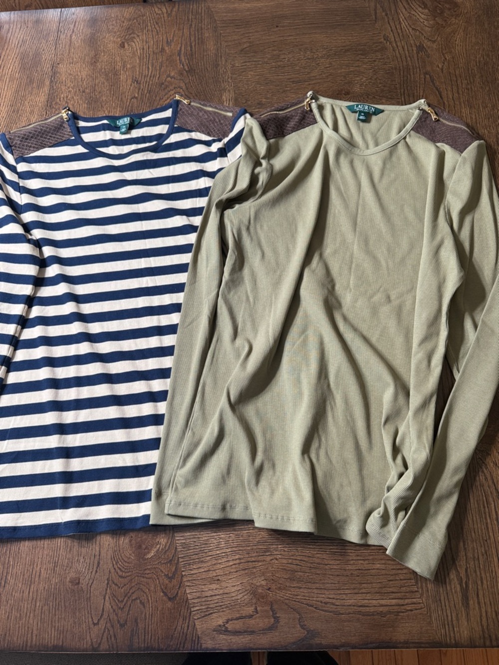 Ralph Lauren Navy & Cream Striped and olive Women’s Skirt lot XL